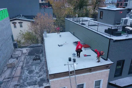 NY Roofing storefront at 553 Prospect Ave